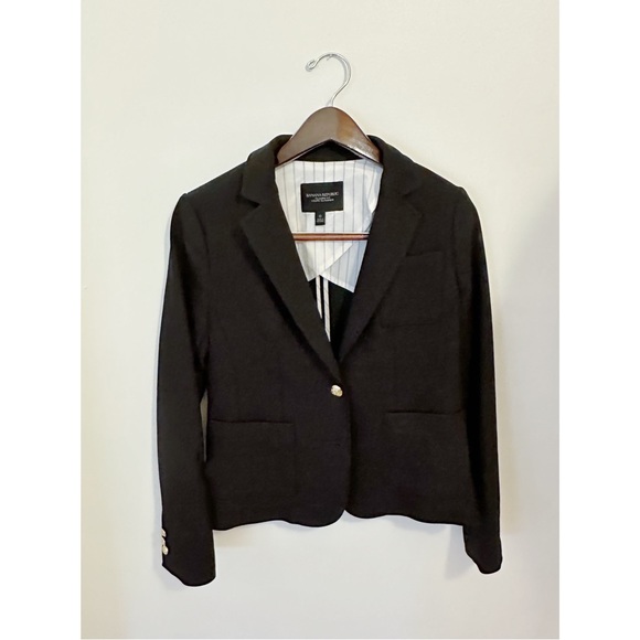 Vintage banana republic black blazer size 0 (fits like a 2/small) - Picture 1 of 5